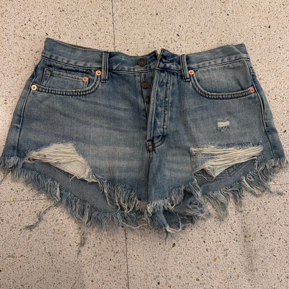 Free People denim shorts